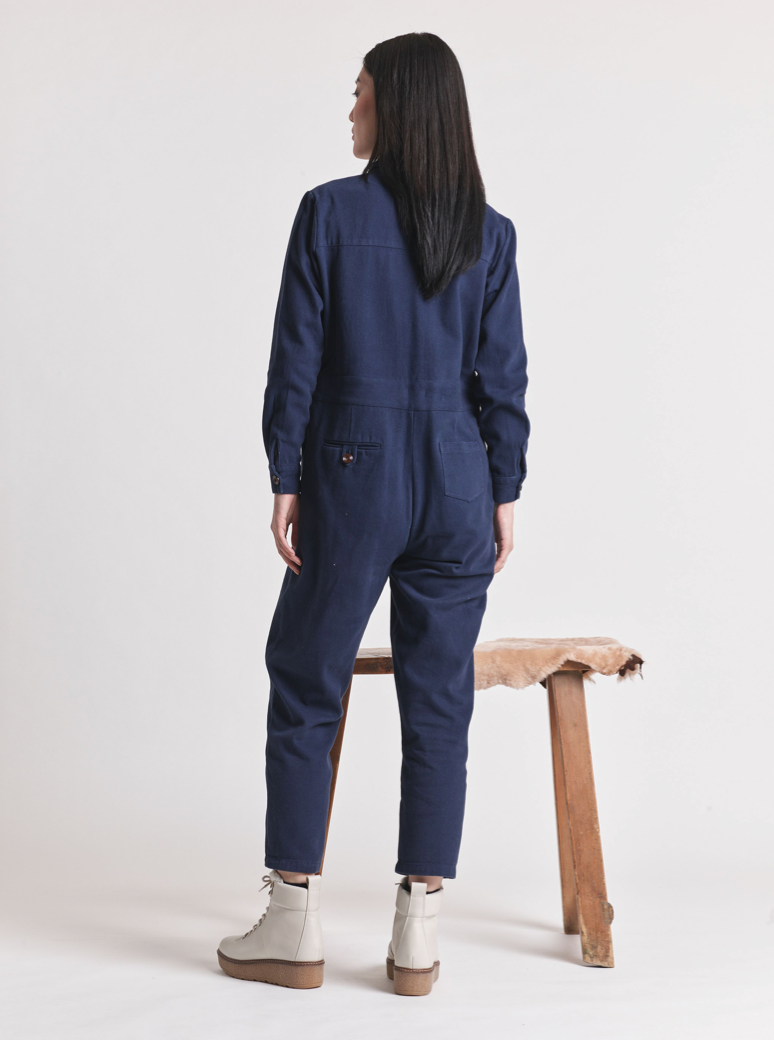 Lowie Navy Cotton Drill Boilersuit