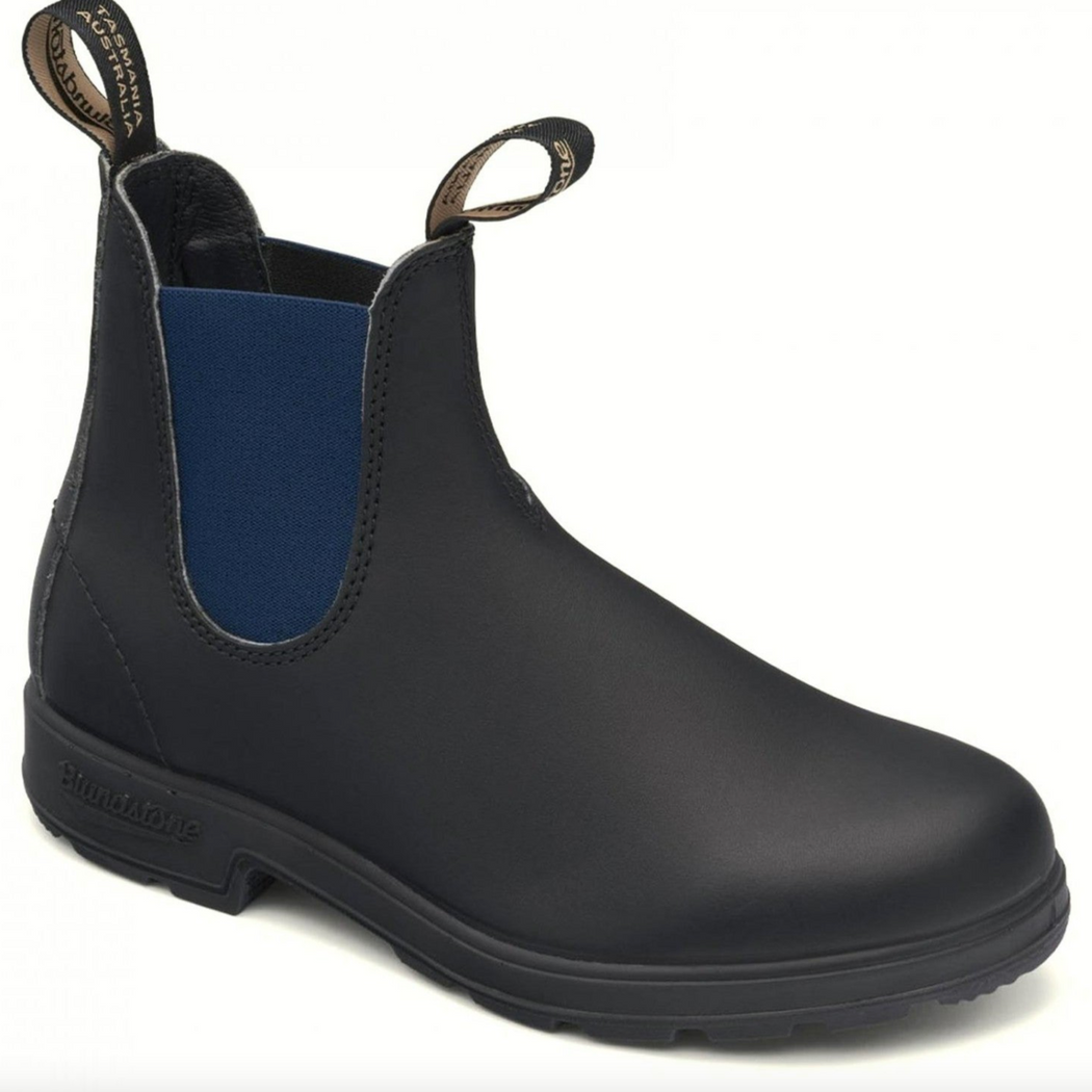 Blundstone 1917 Black Leather with Blue Elastic
