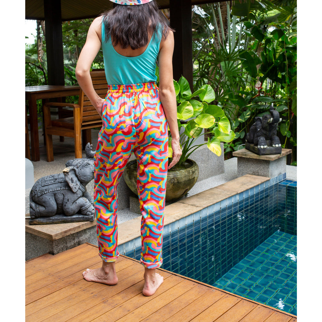 Miss PomPom Rainbow Holiday Trousers