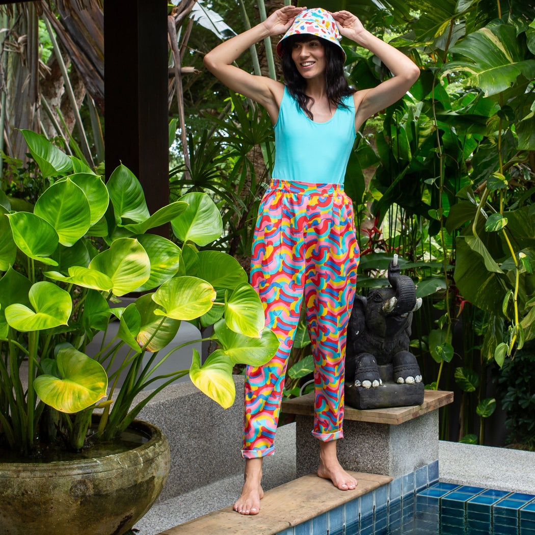 Miss PomPom Rainbow Holiday Trousers