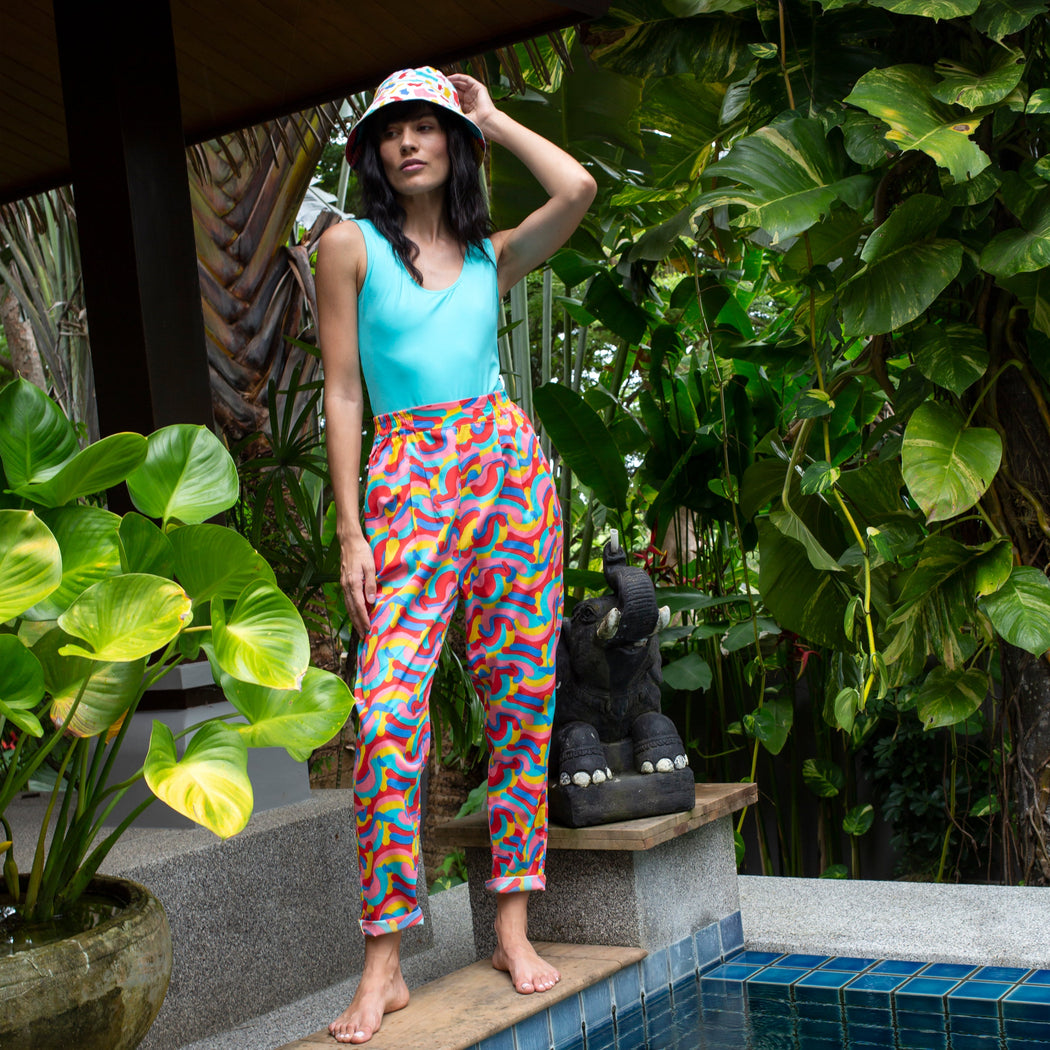 Miss PomPom Rainbow Holiday Trousers