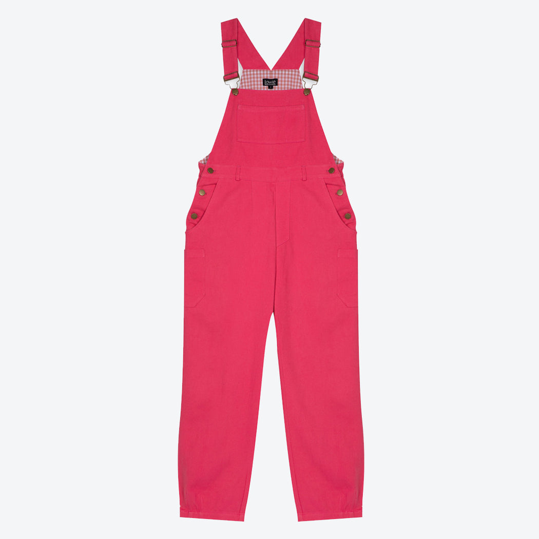Lowie Pink Cotton Drill Dungarees