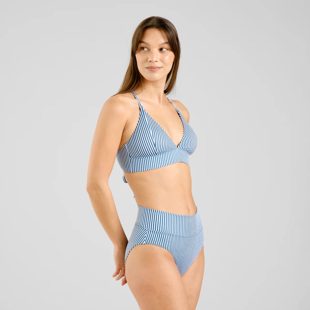 Dedicated Blue Stripe Bikini Top