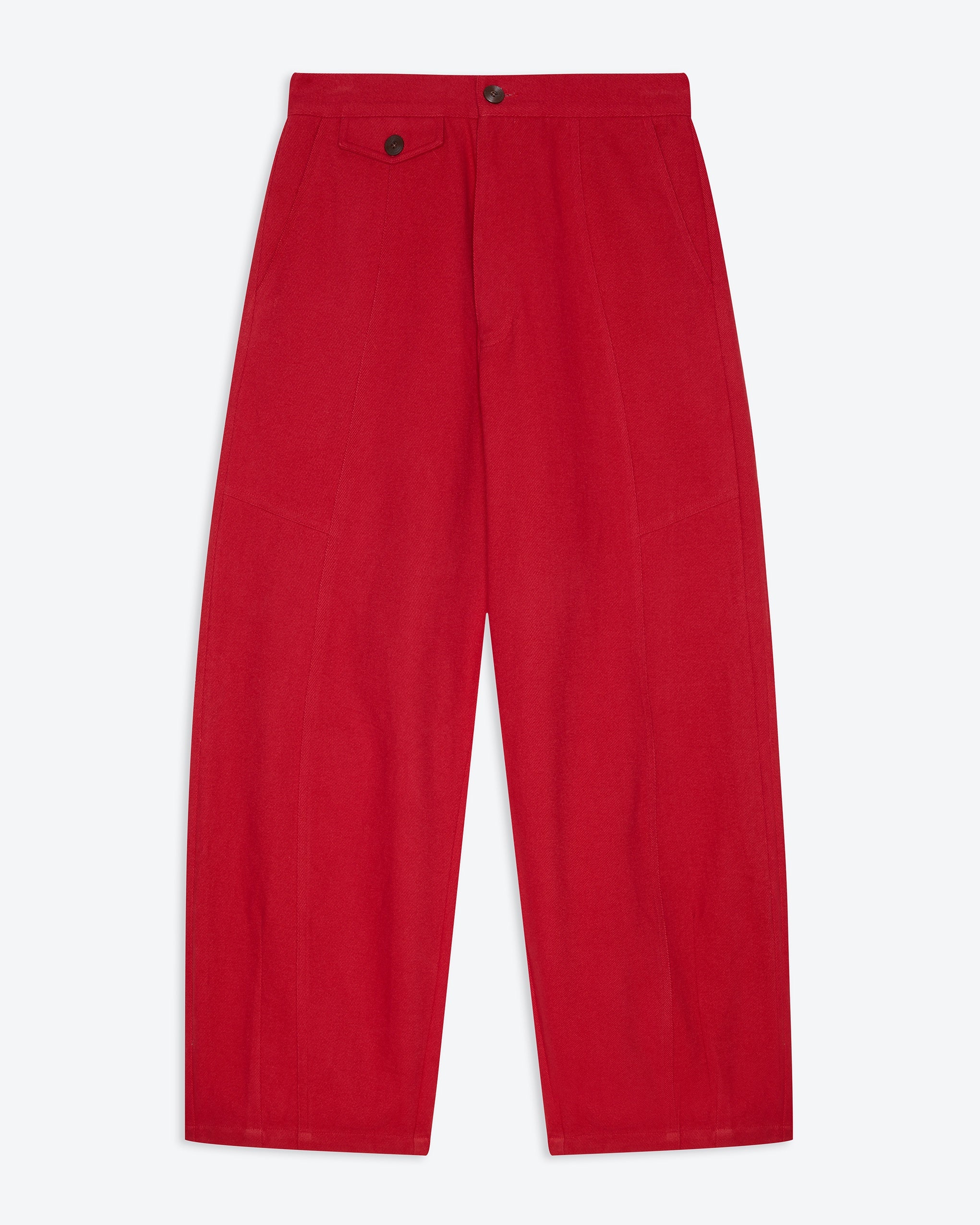 Red pants on a white background
