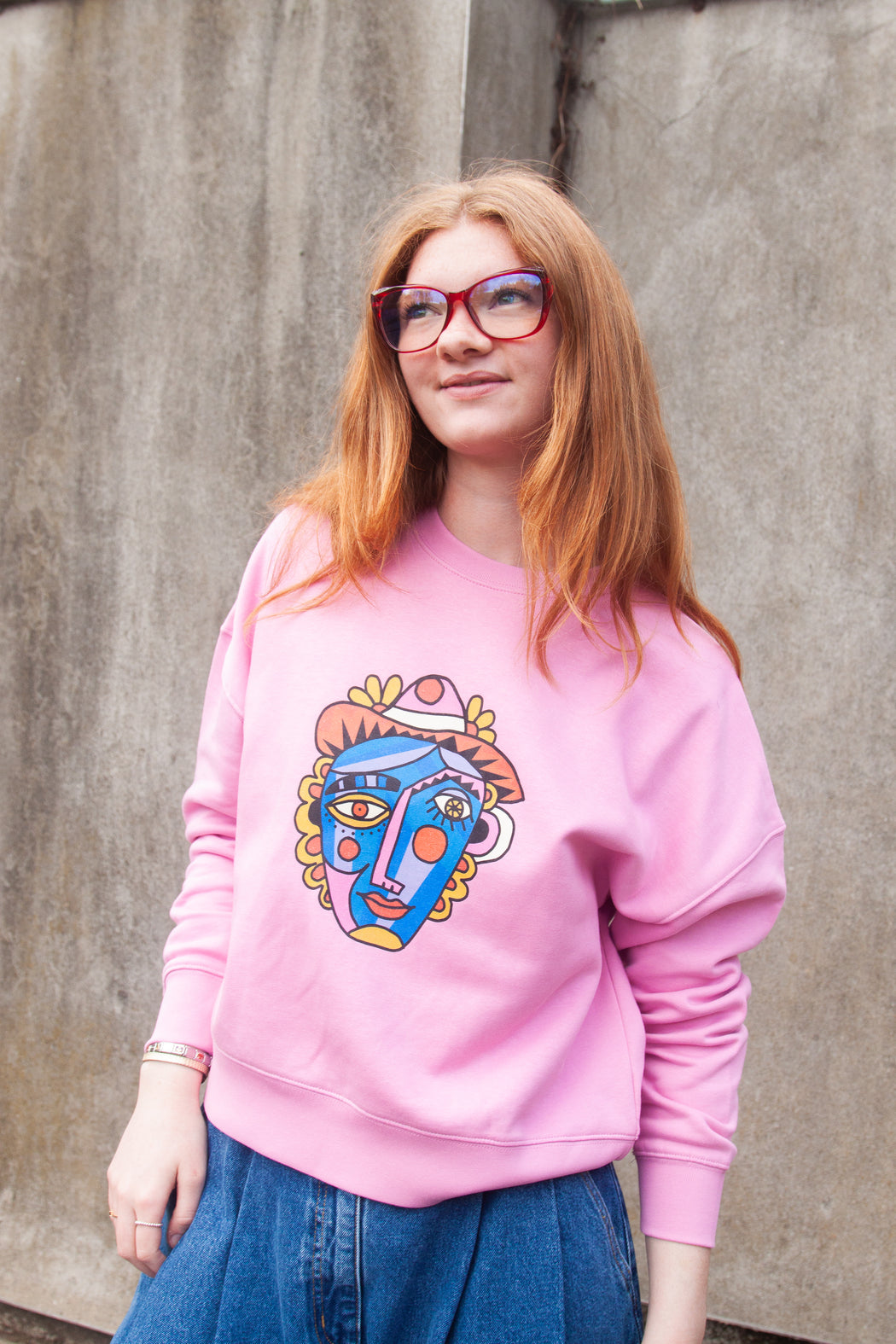 Miss Pompom Pink Picasso Sweatshirt