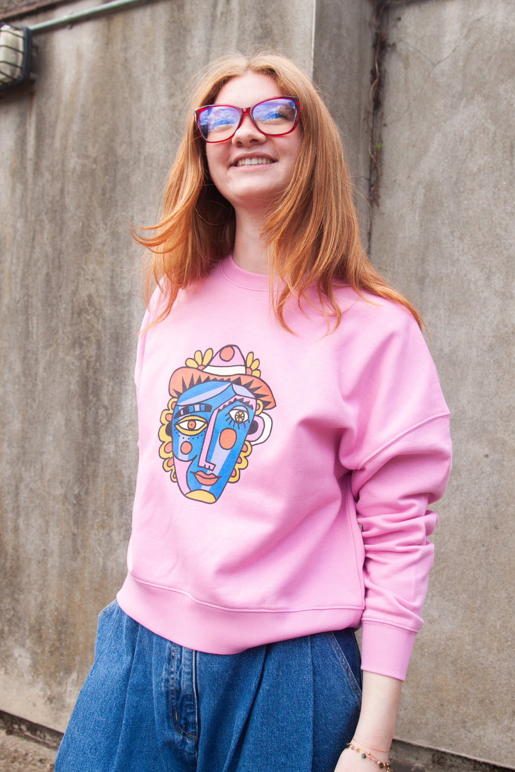Miss Pompom Pink Picasso Sweatshirt