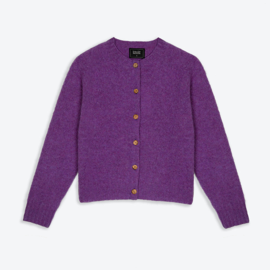 Lowie Lavender Brushed Boxy Cardigan