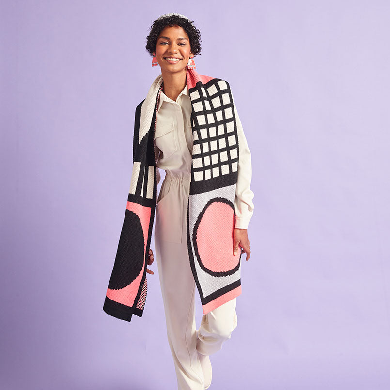 Miss Pompom Pink Memphis Scarf