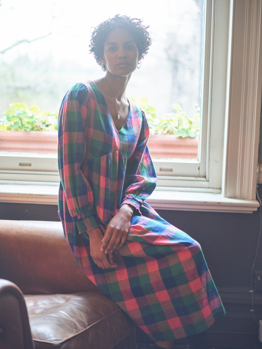 Lowie Handwoven Madras Check Dress
