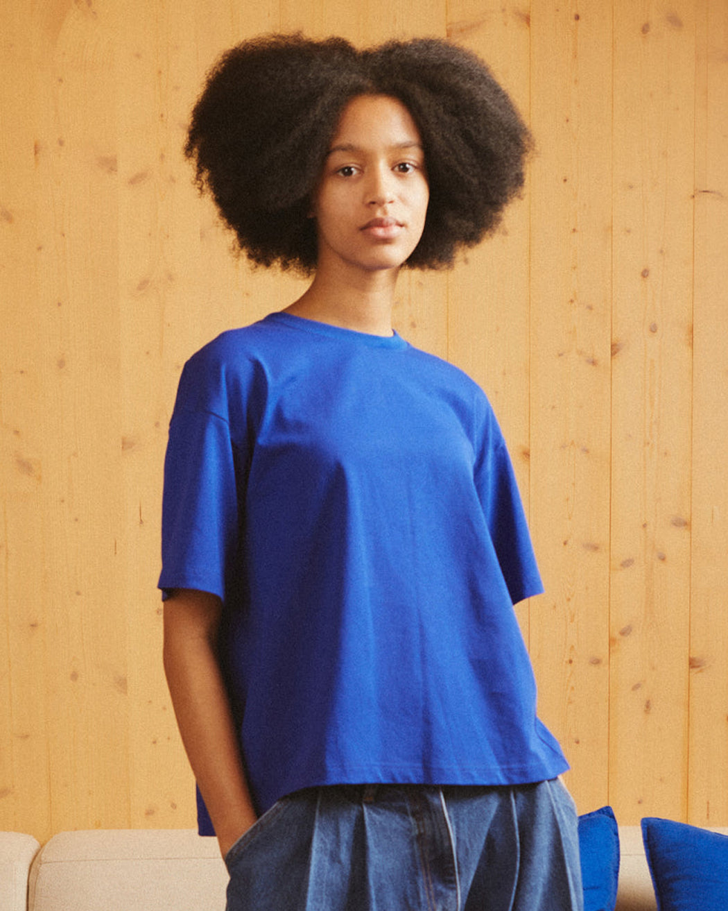 L F Markey Cobalt Payton Top
