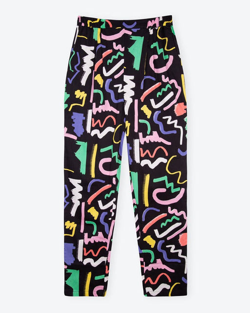 Miss PomPom Scribble Black Holiday Trousers