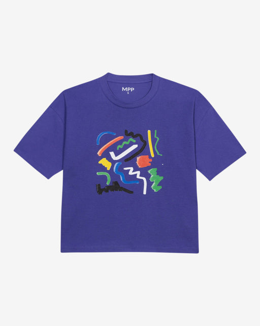 Miss Pompom Purple Scribble T-Shirt