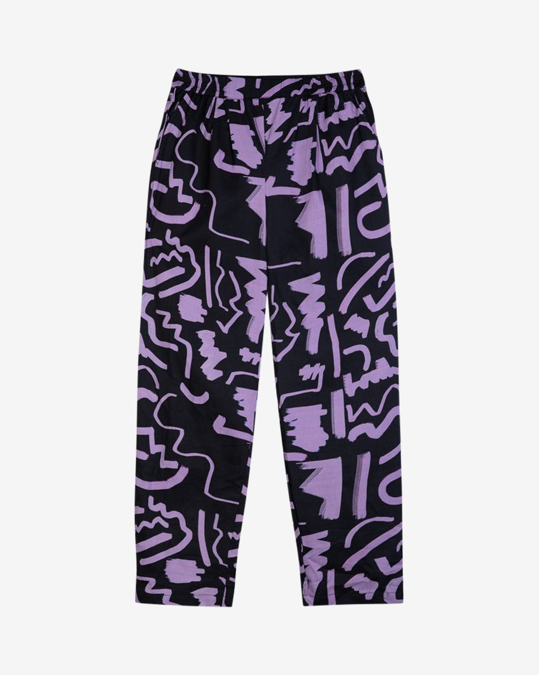 Miss Pompom Purple Scribble Trousers