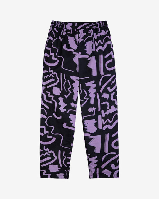 Miss Pompom Purple Scribble Trousers