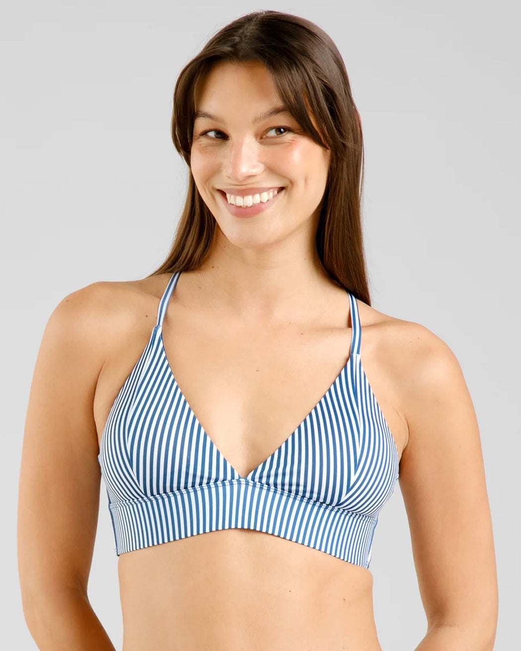 Dedicated Blue Stripe Bikini Top