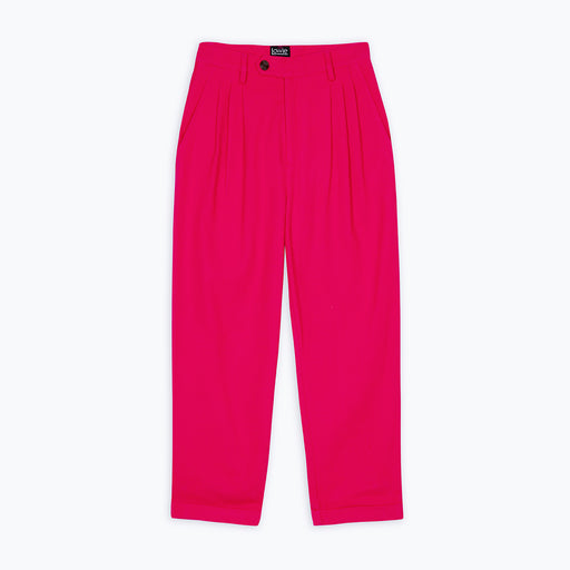 Lowie Pink Drill Pleat Front Trouser