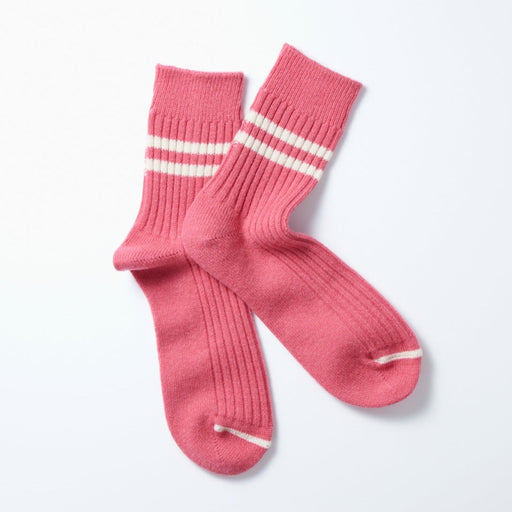 Rototo Pink Merino Lambswool Socks
