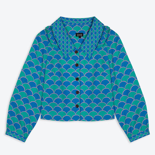 Lowie Lyocell Scallop Print Blouse