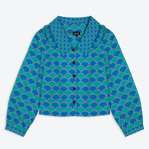 Lowie Lyocell Scallop Print Blouse
