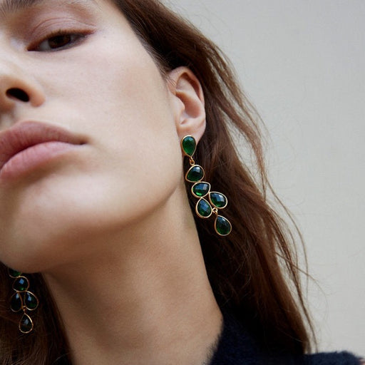 Shyla Sheena Earrings Emerald