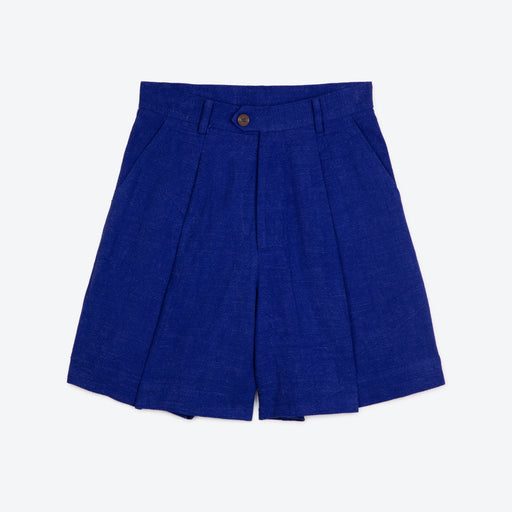 Lowie Linen Viscose Royal Blue Tailored Shorts