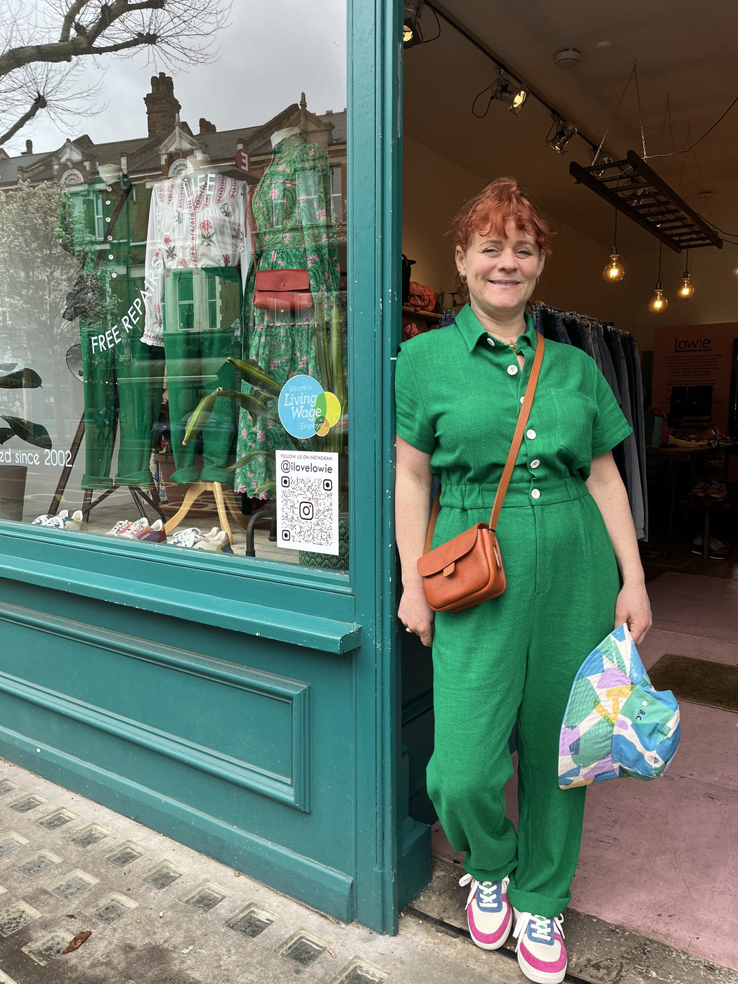 Lowie Linen Viscose Emerald Boilersuit