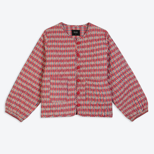 Lowie Red & Blue Check Quilted Jacket