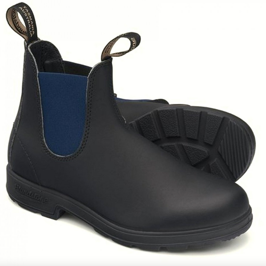 Blundstone 1917 Black Leather with Blue Elastic