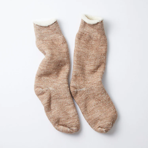 RoToTo Camel Double Faced Crew Comfy Socks