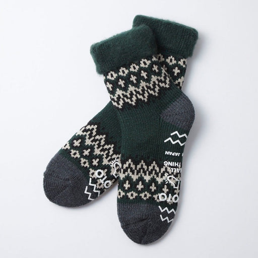 Rototo Comfy Room Nordic Dark Green Socks
